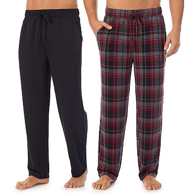 Men's Cuddl Duds 2-Pack French Terry Printed Pajama Pants Set