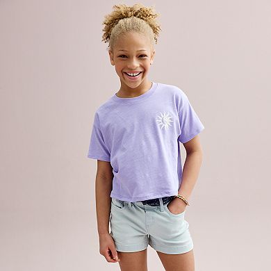 Girls 6-20 SO® Short Sleeve Boxy Graphic Tee in Regular & Plus Size