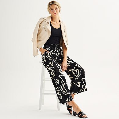 Women's Nine West Soft Pull On Wide Leg Pants