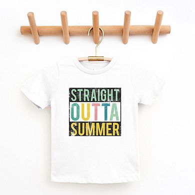 Straight Outta Summer Toddler Short Sleeve Graphic Tee