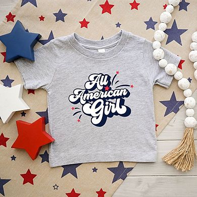 All American Girl Toddler Short Sleeve Graphic Tee