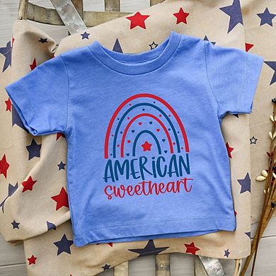 American Sweetheart Rainbow Toddler Short Sleeve Graphic Tee