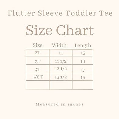 Big Sister Stacked Curved Toddler Flutter Sleeve Graphic Tee