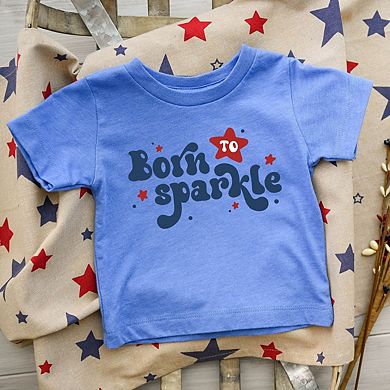 Born To Sparkle Toddler Short Sleeve Graphic Tee