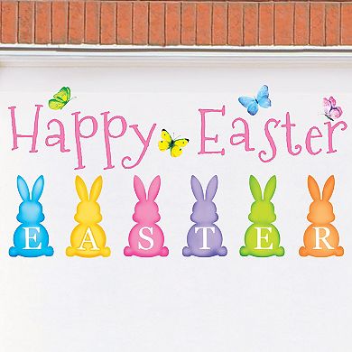 Collections Etc Happy Easter Colorful Bunny Garage Magnet