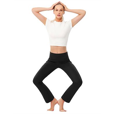 Women's High Waisted Workout Leggings With Zipper Pockets Athletic Yoga Pants Lounge Casual