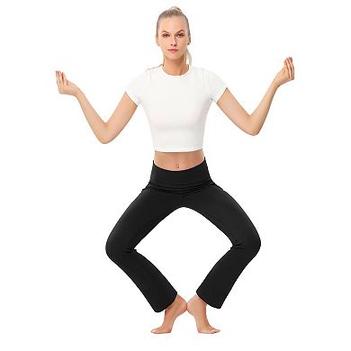 Women's High Waisted Workout Leggings With Zipper Pockets Athletic Yoga Pants Lounge Casual