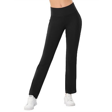 Women's High Waisted Workout Leggings With Zipper Pockets Athletic Yoga Pants Lounge Casual