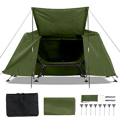 Stylish Modern Army Green Camping Tent For Outdoor Adventures