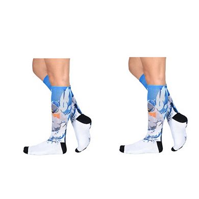 Sierra Socks Shredding Slopes Pattern Coolmax Socks, Nature Collection For Men & Women Crew Socks