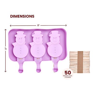 Silicone Popsicle Molds With Wooden Sticks