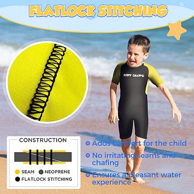 Body Glove Kids 2mm Back-zip Short Sleeve Wetsuit Fits