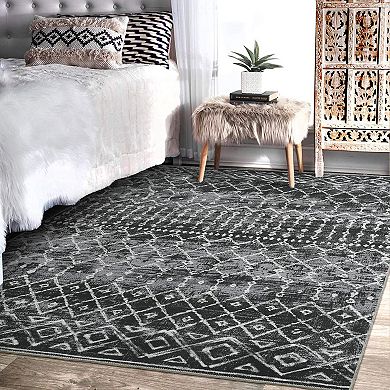 Glowsol Vintage Boho Geometric Rug Indoor Soft Non Slip Oriental Carpet Mat