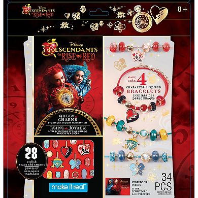 Make It Real: Disney's Descendants 4 Rise Of Red Queen Of Charms 34pc DIY Jewelry Kit