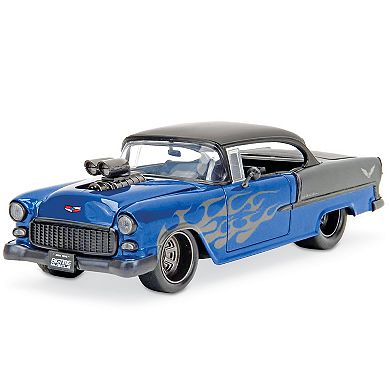 Collections Etc 1955 Metallic Blue Chevy Bel-air 1:24 Scale Die-cast Model