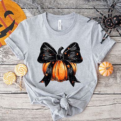 Coquette Halloween Pumpkin Short Sleeve Graphic Tee