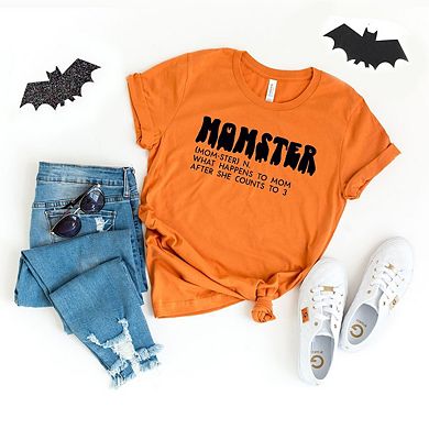 Halloween Momster Definition Short Sleeve Graphic Tee