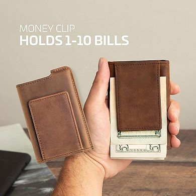 Minimalist Wallet For Men - Rfid Blocking Pop Up Wallet Credit Card Holder