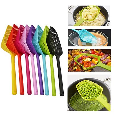 Plastic No-stick Ice Shovel With Filter Long Strainer Kitchen Colander