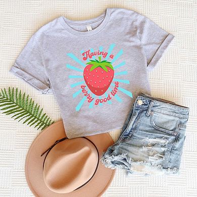 Having A Berry Good Time Short Sleeve Graphic Tee