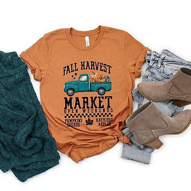 Fall Harvest Truck Short Sleeve Graphic Tee