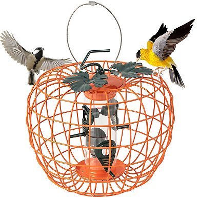 Squirrel-proof Bird Feeder With Cage And 4 Metal Ports