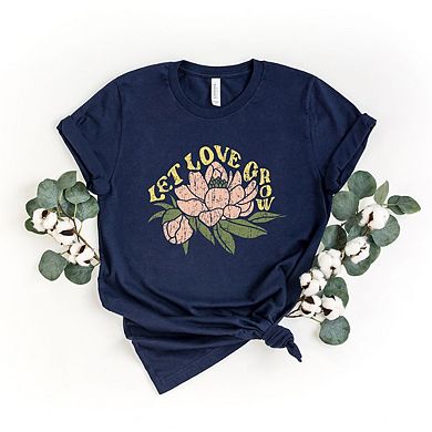 Let Love Grow Flower Short Sleeve Graphic Tee