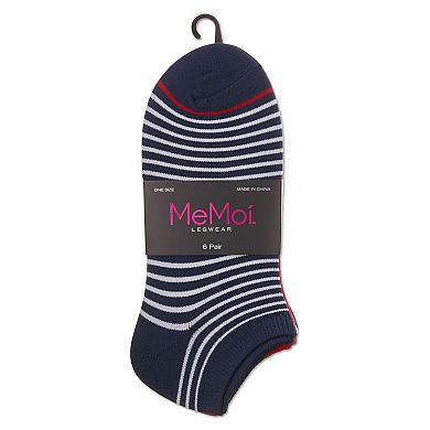 Women's 6 Pair Pack Nautical Low Cut Socks