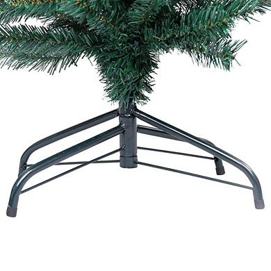 Slim PVC Artificial Christmas Tree with Stand 8 ft, Reusable and Elegant Holiday Decor