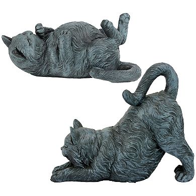 Playful Cats Statue Collection: Set Of Two