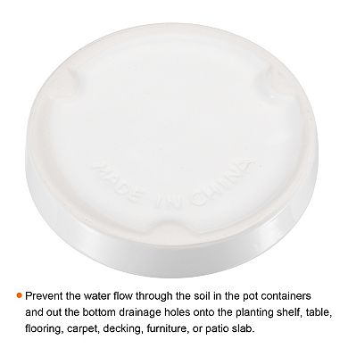 Plant Pot Saucer 11.5cm Ceramic Round Flower Drip Tray For Indoor Outdoor, Pack Of 2