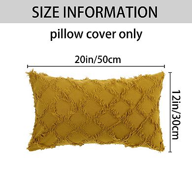 Solid Color Soft Decorative Cushion Throw Pillow Covers For Home Decor 12" X 20", 18" X 18"