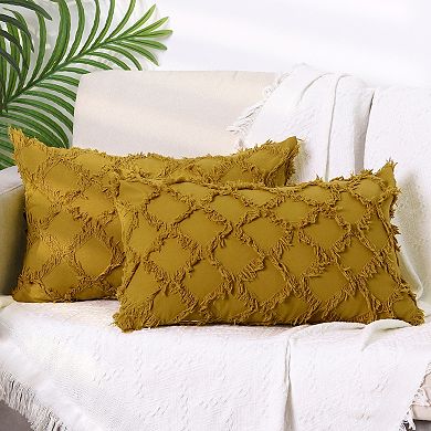 Solid Color Soft Decorative Cushion Throw Pillow Covers For Home Decor 12" X 20", 18" X 18"