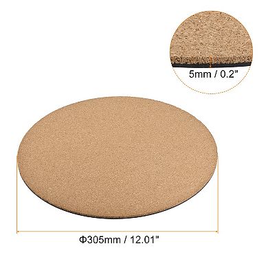 Cork Plant Mat 12" Round Plastic Absorbent Waterproof Coaster Pad For Home Garden Pot