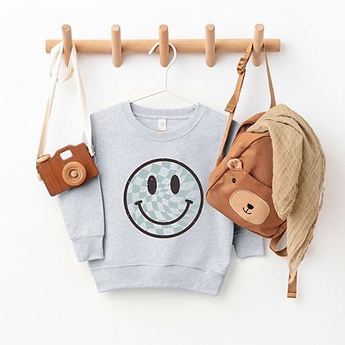 Checker Board Smiley Face Toddler Graphic Sweatshirt