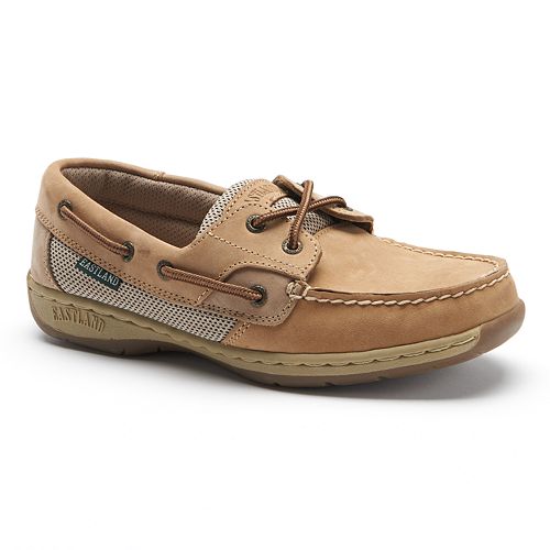 tan boat shoes women's