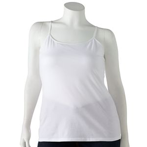 Juniors' Plus Size SO® Satin-Trim Tank Top