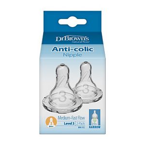 Dr. Brown's Natural Flow 2-pk. Level 3 Standard Nipples