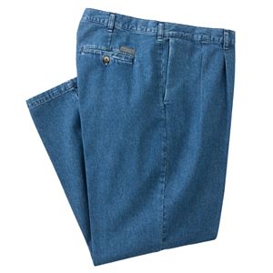 Big & Tall Lee Stain Resist Classic-Fit Pleated Denim Pants