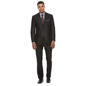 Men's Apt. 9® Premier Flex Herringbone Black Suit Separates