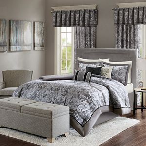 Madison Park Elsa Charcoal Duvet Collection