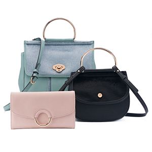LC Lauren Conrad Ring Detail Handbag Collection