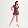 Women's FLX Wander Slim Fit Short Sleeve Tee & Shorts Matching Set