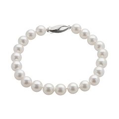 18k White Gold Akoya Cultured Pearl Bracelet by