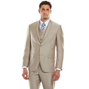 Savile Row Modern-Fit Tan Herringbone Suit Separates - Men
