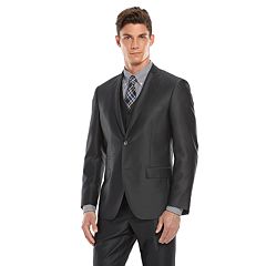 Savile Row Modern-Fit Charcoal Sharkskin Suit Separates Men