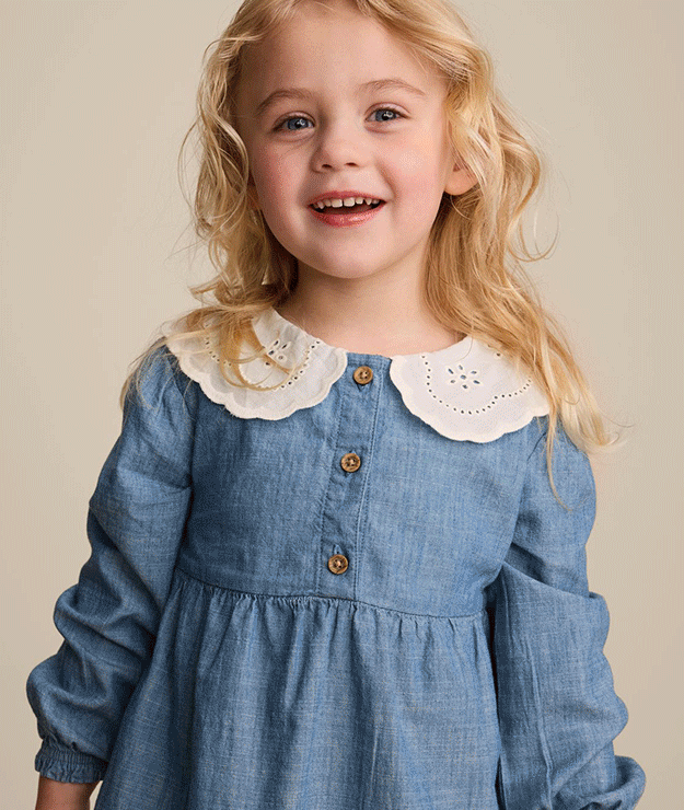 Toddlers and kids wearing fall themed Little Co outfits