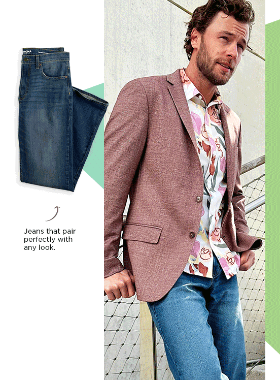 Jeans that pair perfectly with any look. Shop outfits for men.