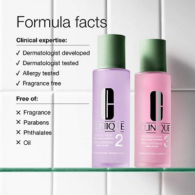 CLINIQUE Clarifying Face Lotion 2 Liquid Exfoliator for Dry