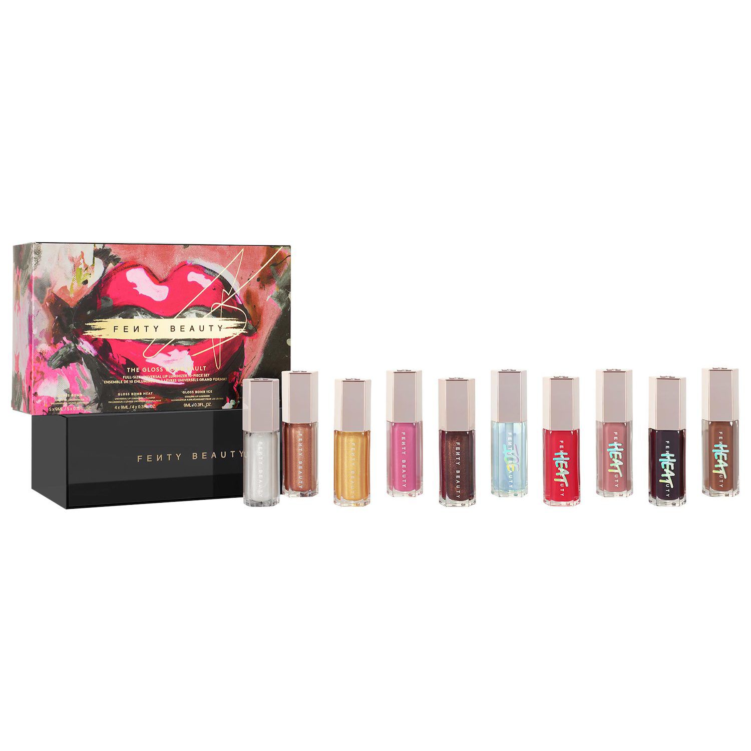 FENTY BEAUTY by Rihanna The Gloss Bomb Vault Full-Size Universal Lip Luminizer 10-Piece Set - None